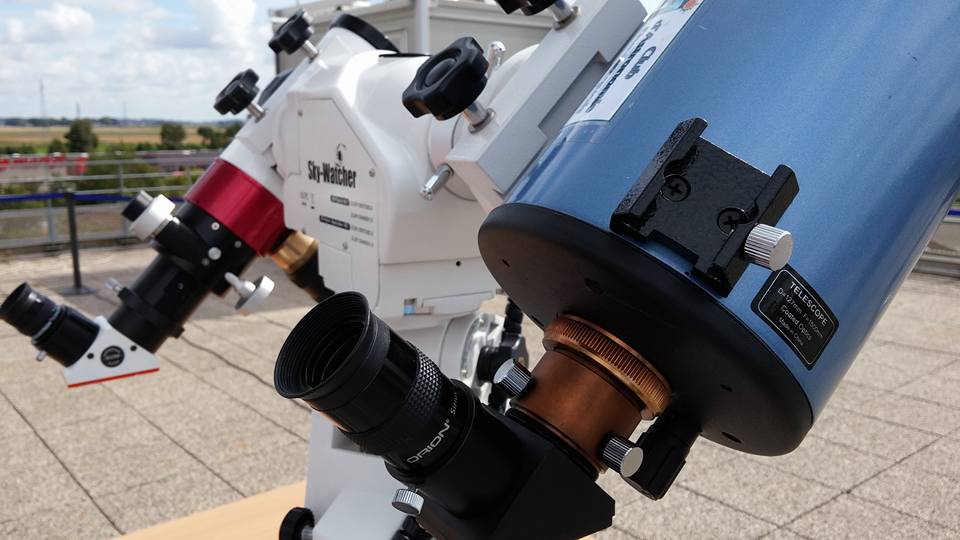 Association telescope+lunette solaire