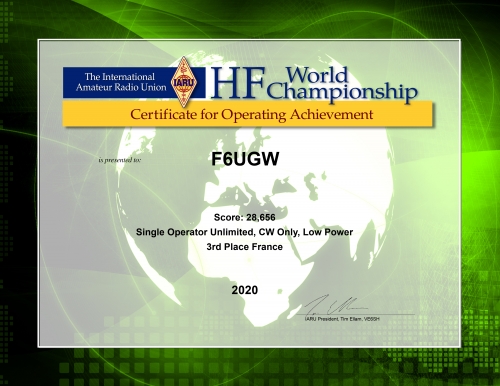 F6UGW IARU HF CW 2020