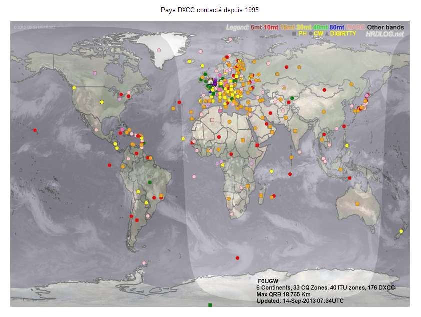 carte mondiale de trafic radio